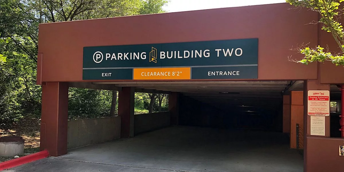 parking garage signs